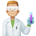 👨🏼‍🔬 man scientist: medium-light skin tone display on Facebook